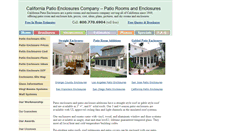 Desktop Screenshot of california-patioenclosures.com