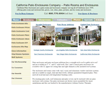 Tablet Screenshot of california-patioenclosures.com